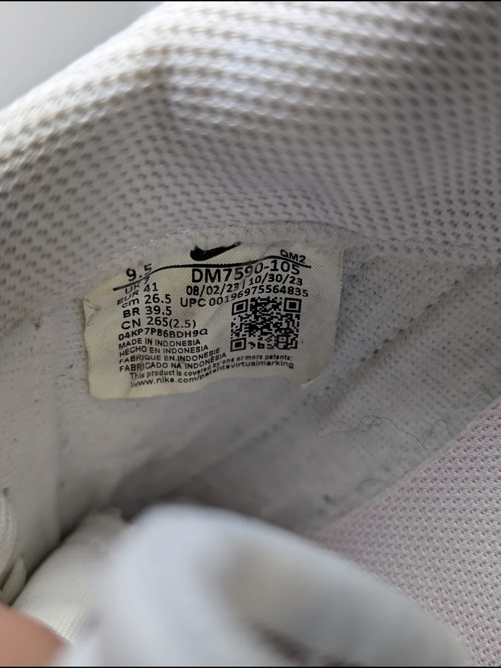 Nike Court Legacy Lift White Smoky Mauve Women’s Size 9.5